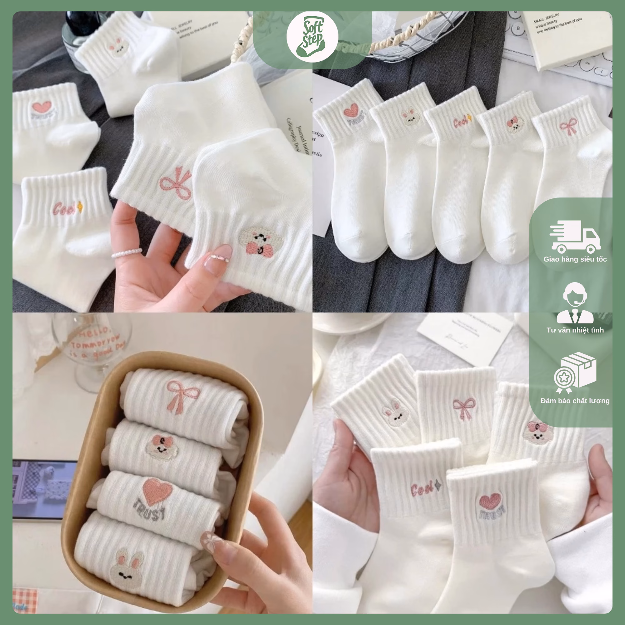 Combo vớ nữ Set 5 đôi – Set 10 đôi