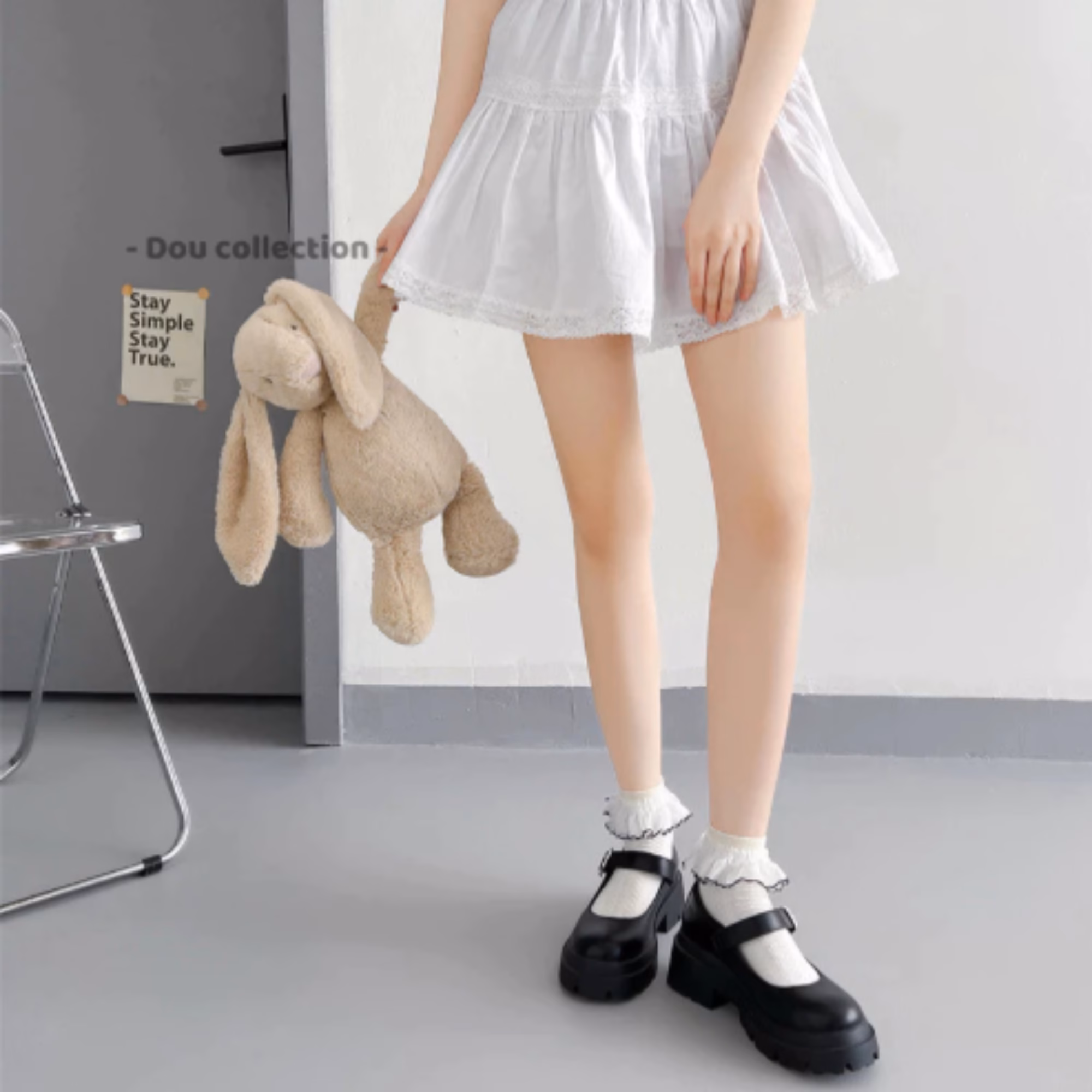 Vớ Tất Nữ, Vớ Tất Cổ Cao Chất Cotton 5 Mẫu Nơ Viền Ren Bèo Nổi Line Xoắn Hàn